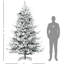 Arbre de Noël artificiel 8 pi avec neige, 1479 branches, arbre de 8 pieds facile à assembler, branches