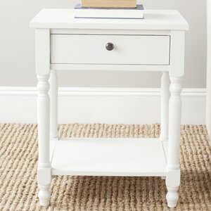 Sadie Solid Wood End Table with Storage