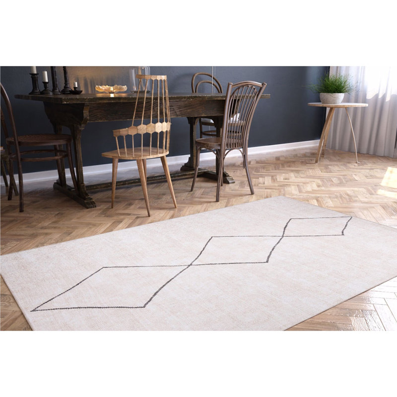 Premium 100% Polyester Area Rug, 6.9 x 10.2 ft | 1850 g/m², 0.2 in Pile Height | Recycled Poly Cotton Underside | Machine Washable at 30°C | Soft, Durable, Eco-Friendly Design for Modern Living Spaces