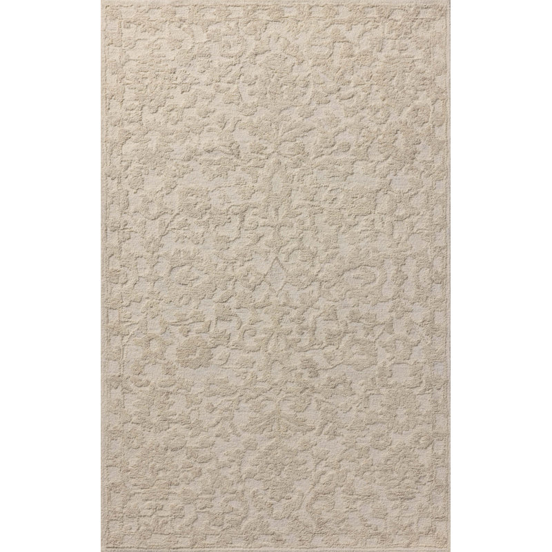 Tapis crème / ivoire Charlton Home®, Rectangle 3 pi 6 po x 5 pi 6 po
