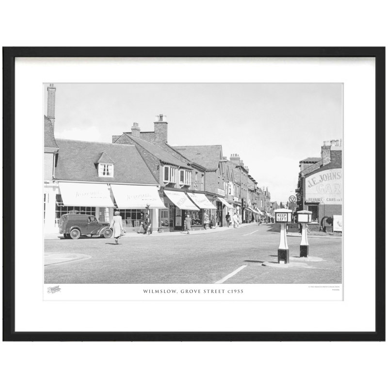 Wilmslow, Grove Street C1955 - Single Picture Frame Print, 45cm H x 60cm W x 2.3cm D