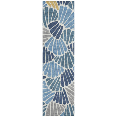 Machine Washable Indoor/Outdoor Chantille ACN2384 Floral Rug