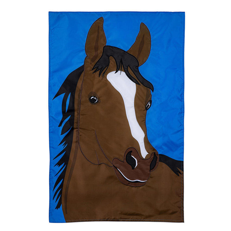 Drapeau de maison simple cheval