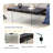 43.3"X23.6" Black Marble-Patterned MDF Coffee Table With Tempered Glass Legs.Suitable For Living Room.It Can Be Used Not Only As A Coffee Table But Also As A Side Table Or Display Stand.