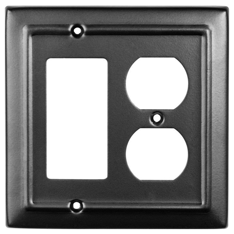 Plaque murale architecturale standard à 2 bandes, Noir mat