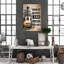 Guitare sur fond mélodique brun - «Where Words rat Music Speaks», impression sur toile tendue-1138425897