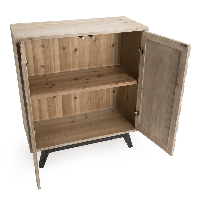 Manzi 88cm Solid Wood Sideboard