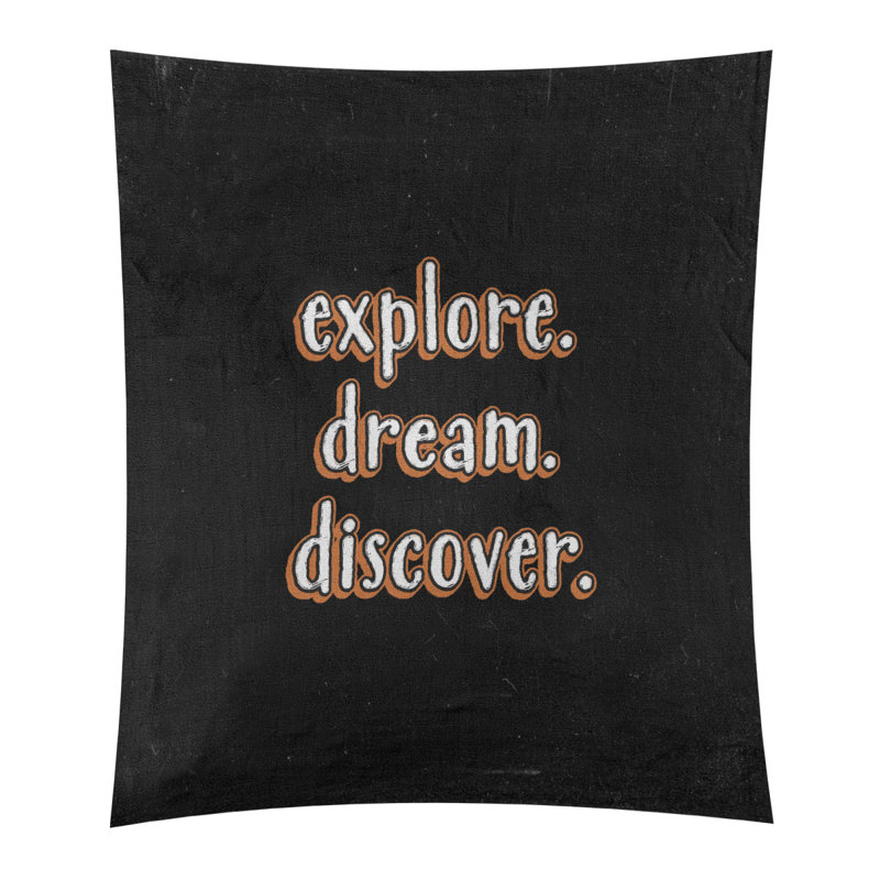 Tapisserie tableau noir en polyester discover rêve, Orange, H 80 po x l 68 po