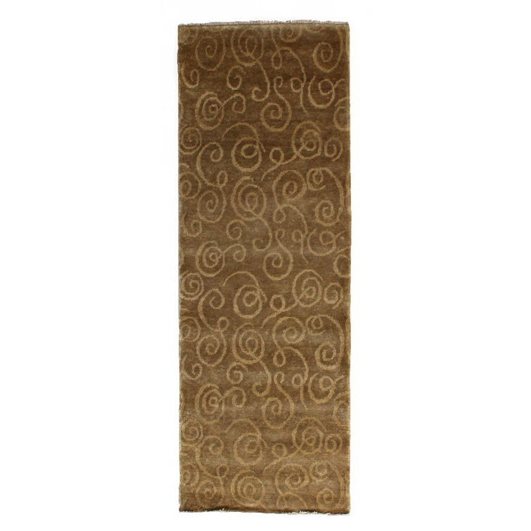 Metro Wool Abstract Area Rug in Brown/Beige