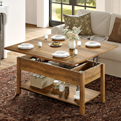 Lift Top Coffee Table , 4-in-1 Multi-Function and Large Coffee Table with Storage