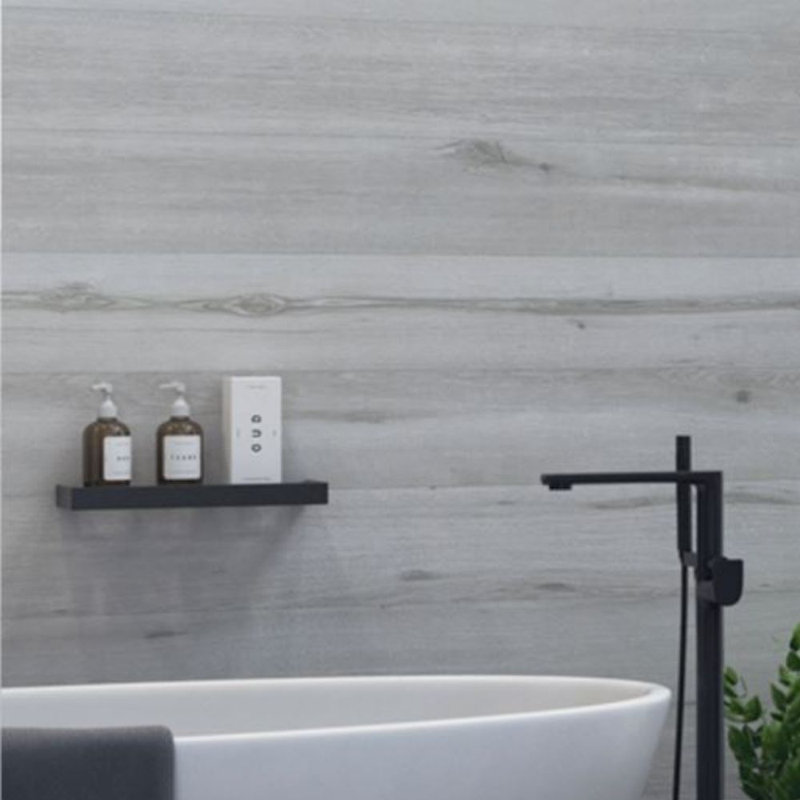 Arden 7" x 45" Porcelain Wood Look Wall & Floor Tile, Blanco