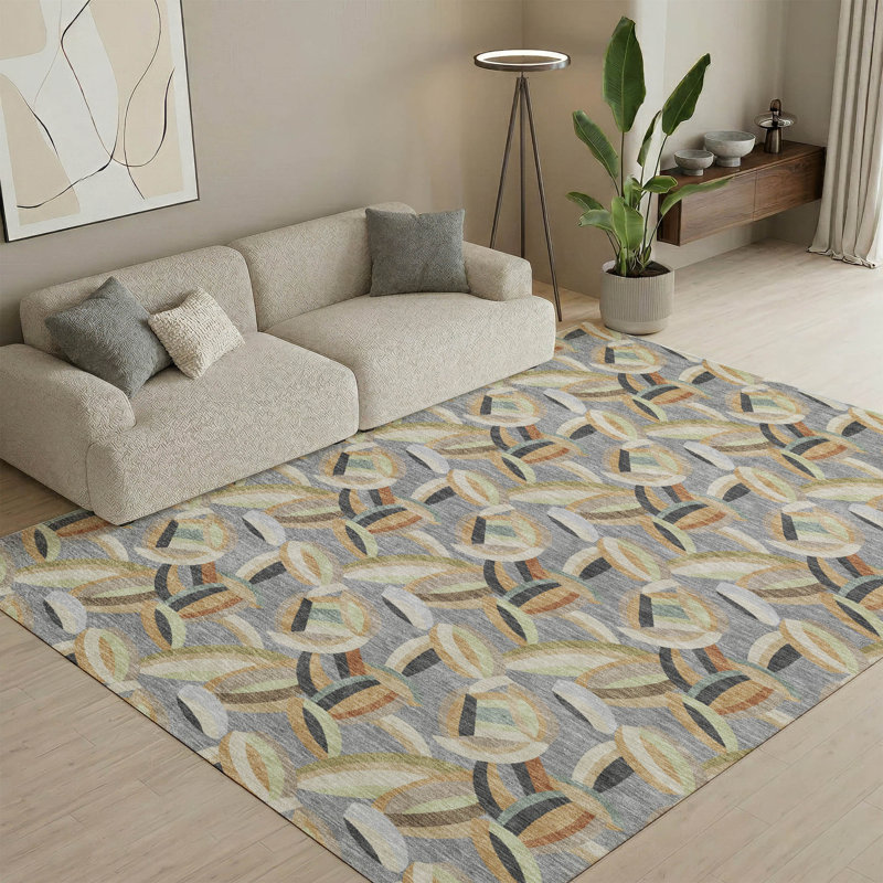 Tapis décontracté de qualité supérieure Mayfield AMF2454, Gris, 5 pi x 7 pi 6 po