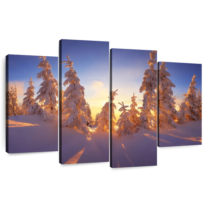 Winter Forest Sunset