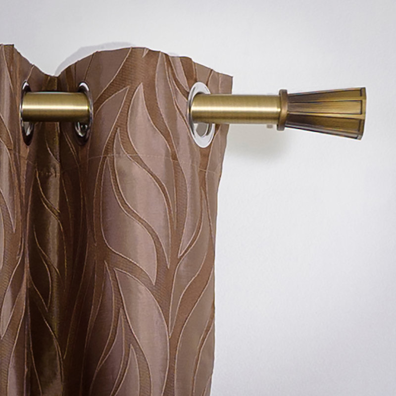 Clarice Single Curtain Rod, Antique, 3.5" H x 48" W x 5.25" D