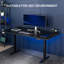 Vivo Dual Motor 71" X 30" Standing Desk, 1-Piece Black Top-114614397-114614401-114614403