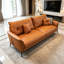 Canapé standard orange en cuir véritable-1573944662