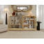 Buffet 100% bois massif 64 po avec portes en verre givré, 4 tiroirs-1784311699