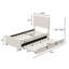 Lit plateforme tapissier avec lit gigogne-106868239