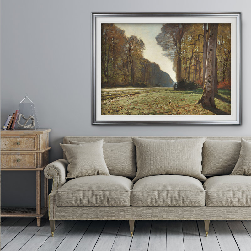 « the road of chailly » par claude monet, impression, Argent, H 31 po x l 43 po x P 1,5 po