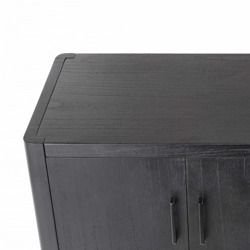 Armoire 4 portes style campagne Mirod, Noir