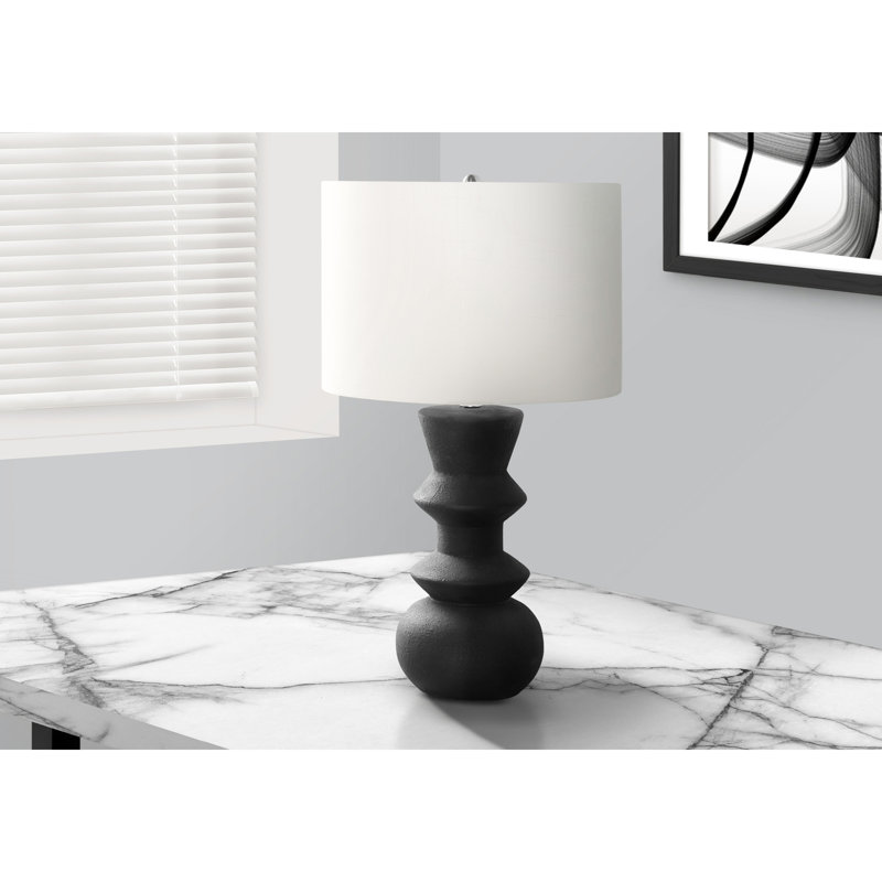 Lighting, 26 po, céramique, abat-jour, contemporain, Noir