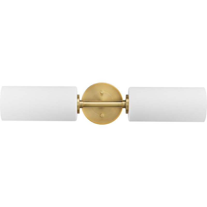 Steel Armed Sconce, Vintage Brass