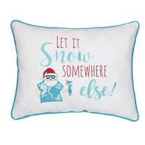 Scominoc Pack of 1 Coastal Christmas Outdoor Pillow with Insert, Waterproof  Lumbar Pillows for Recliner, Seaside Holiday Wishes Xmas Beach Starfish