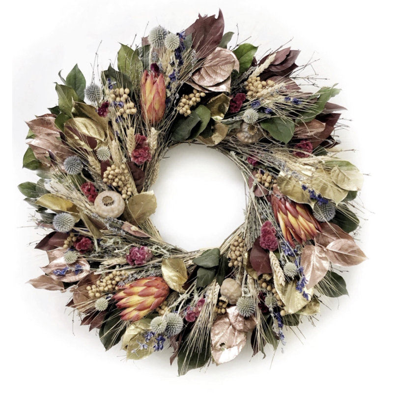 Handcrafted Mixed Assortment Wreath, 30" H x 30" W x 6" D