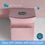 Toilette monobloc 1,1 / 1,60 GPF à double chasse, hauteur de plancher allongée, confort et économie d'eau, fermeture en douceur 1000 grammes, rose