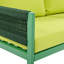 Meuble de patio French Country 4 - Coussin épais et avec housses de conversation fluorescentes jaunes en verre trempé-652211270