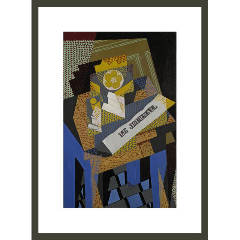 Journal et plat à fruits par Juan Gris, H 21,75 po x l 15,99 po