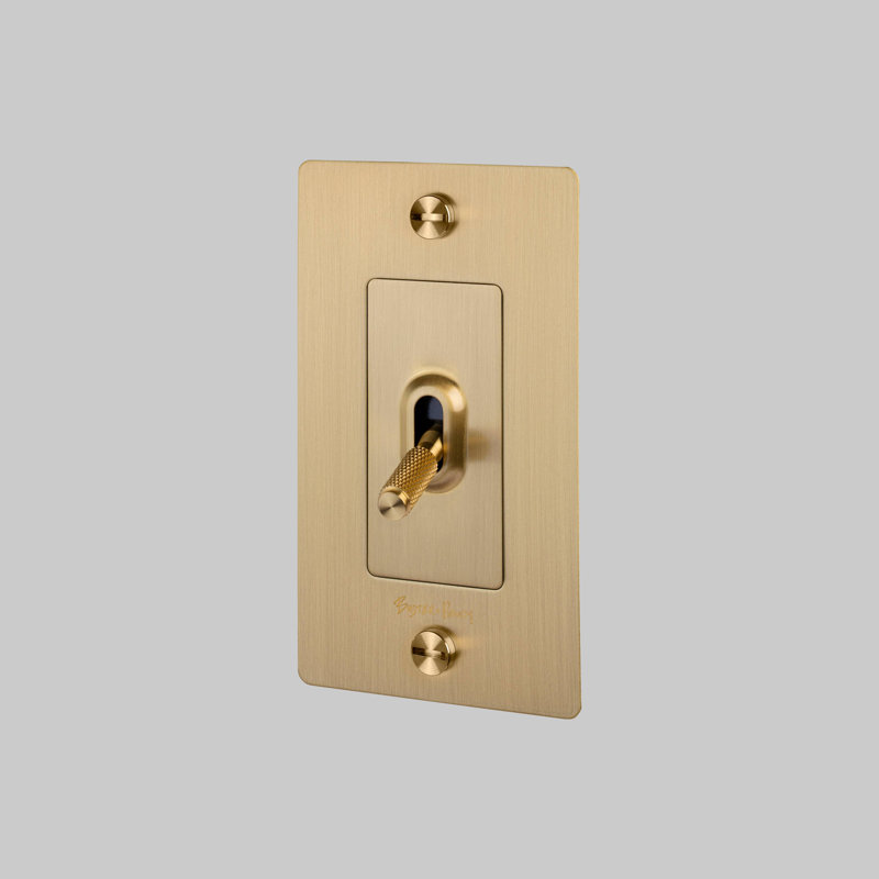 1G Toggle Switch / Logo, Brass