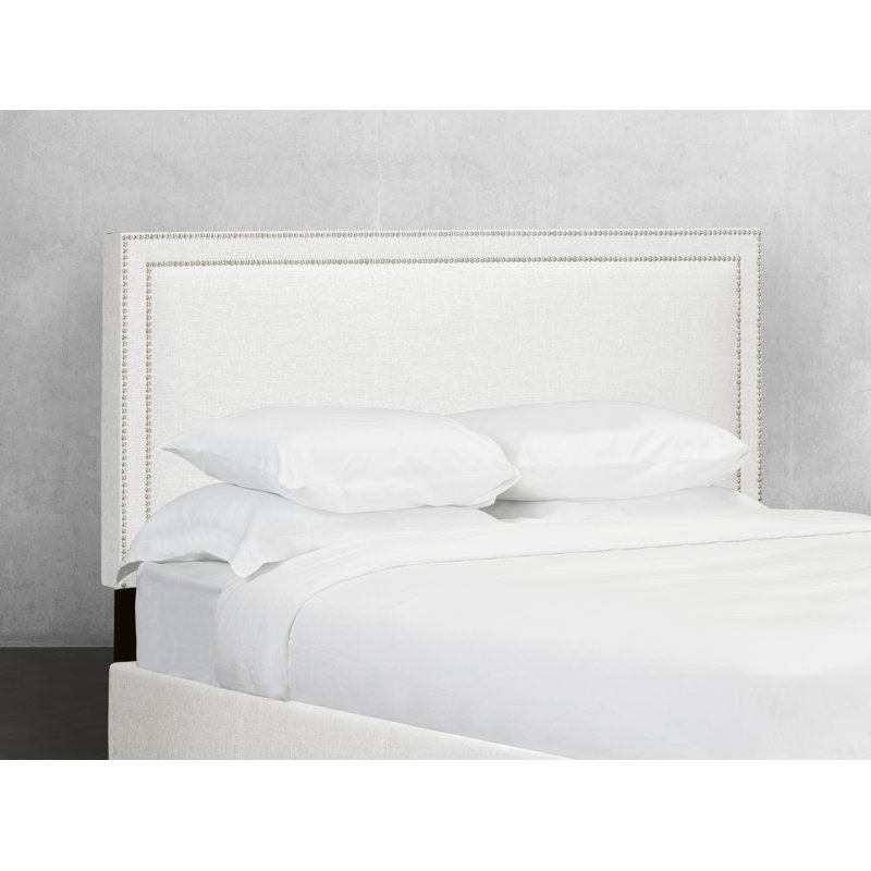 Tête de lit à panneau rembourré, Très grand, Blanc