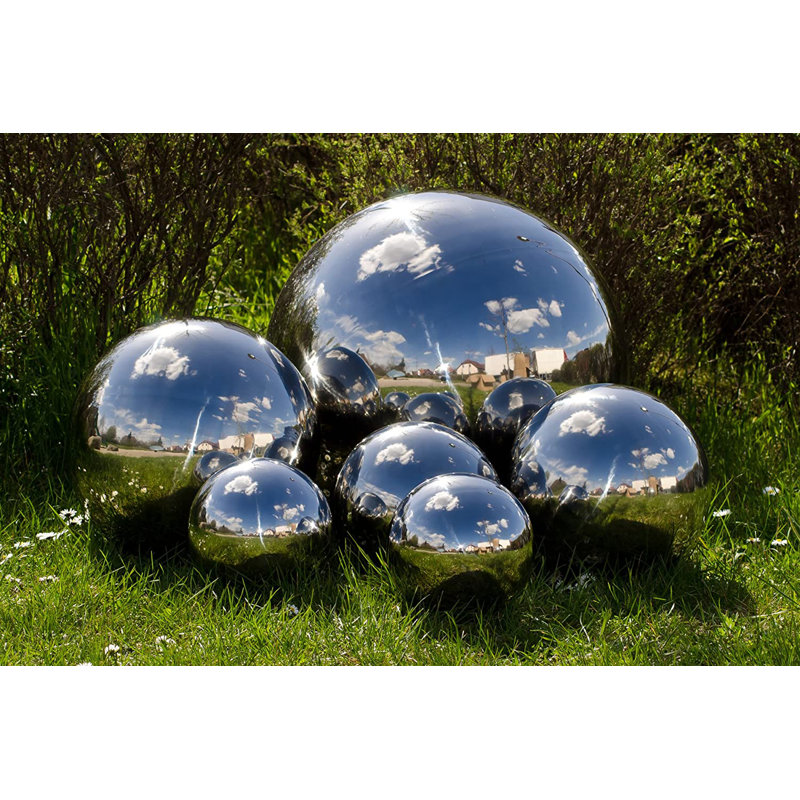 Selas Metal Abstract Gazing Ball, 12cm H x 12cm W x 12cm D
