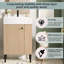 Meuble-lavabo 21,6 po avec lavabo simple en céramique, rangement sur le côté droit-291825247