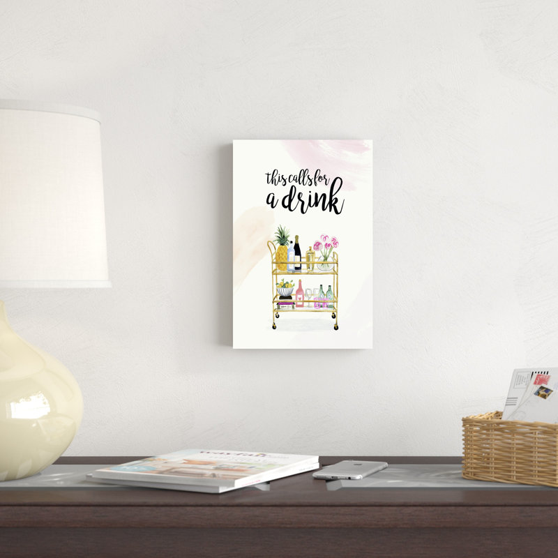 «Happy Hour at Home II» par Victoria Borges - peinture sur toile tendue, H 12 po x l 8 po
