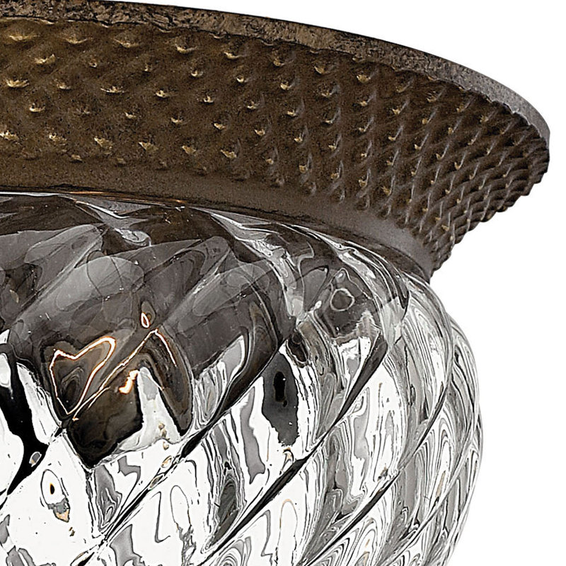 Plantation Flushmount Light , Pearl Bronze