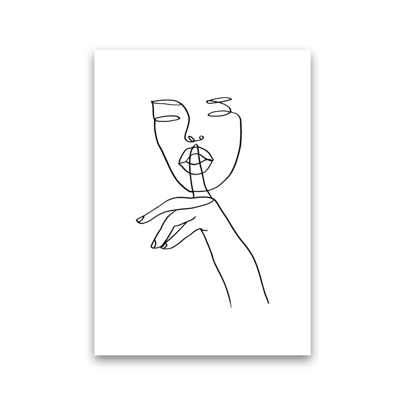 Shhh 2 - Graphic Art Print, 59.4cm H x 42cm W x 1cm D, No Frame