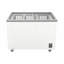 Congélateur coffre commercial vitré coulissant de 76 cm (30 po) avec 3 paniers, blanc