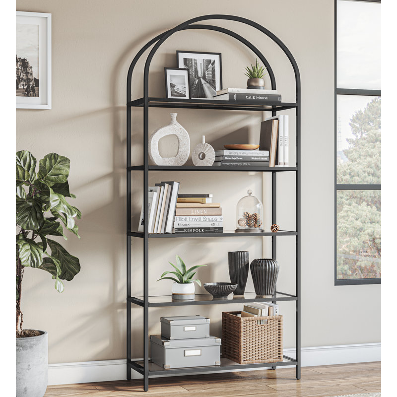 Étagère à livres H 72,2 po x l 32,7 po Adrianne, Noir