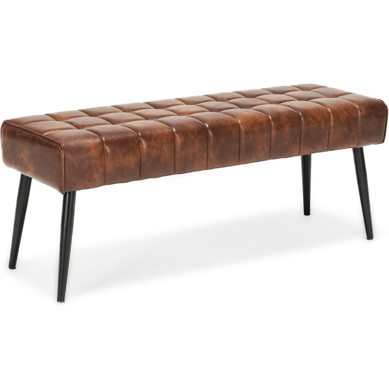 Banc avec repose-pieds 44,5 po, capitonné