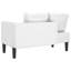  Chaise longue avec coussins en similicuir blanc-1728540049
