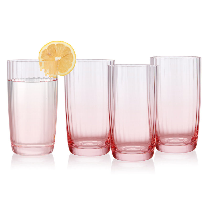 Ensemble de 4 verres à whisky Darbie Angell Good Day, Rose