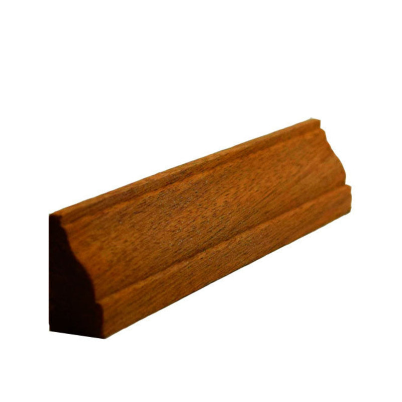 Plinthe 7/8 po x 7/16 po. Sans finition, Acajou Sapele