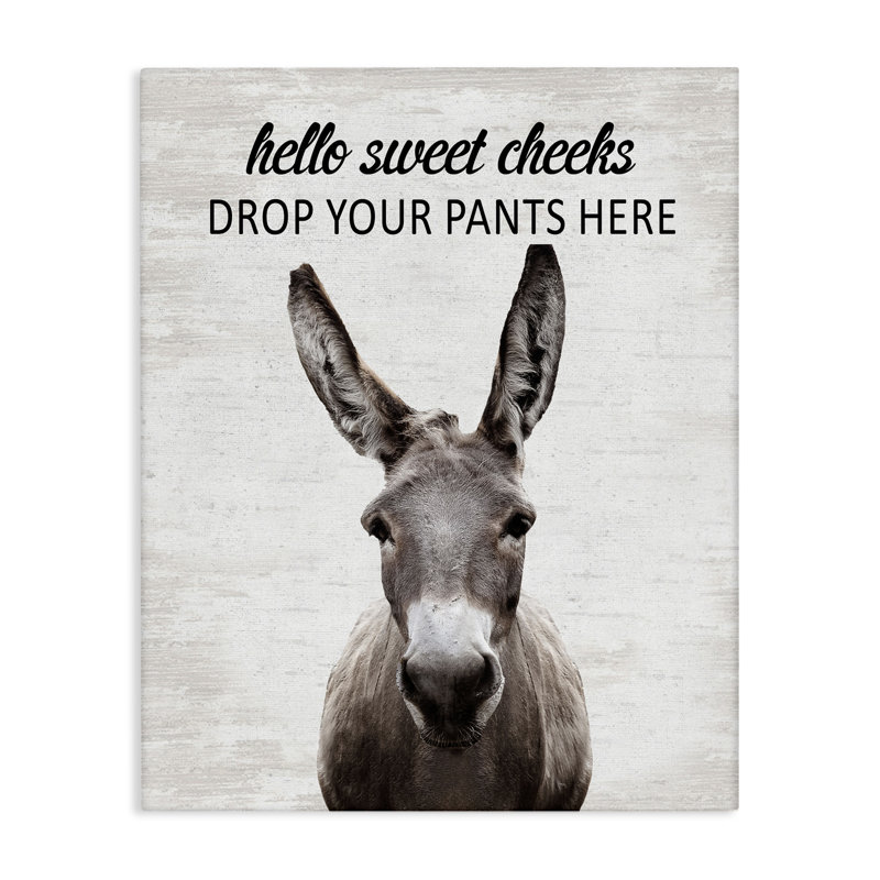 «Drop Pants Here», par Lettrage et doublure, H 20 po x l 16 po