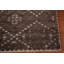 Tapis oriental brun à motif géométrique marocain 5 x 8