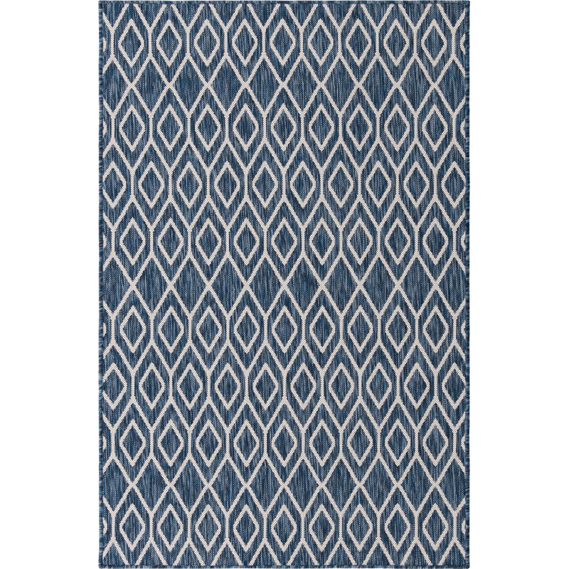 Geometric Indoor / Outdoor Area Rug, Rectangle 122 x 183cm