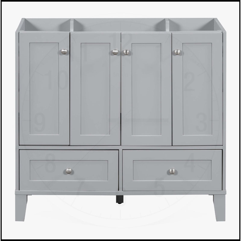 Meuble-lavabo 36 po sans comptoir, Gris