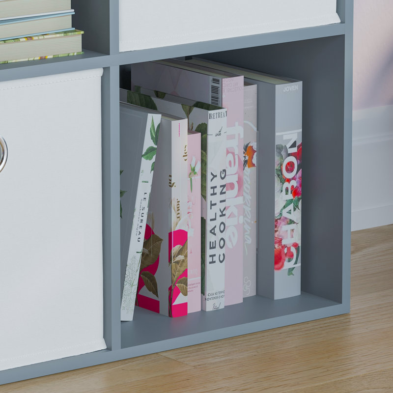 Herlinde 64.5cm H x 65cm W Cube Bookcase, Grey