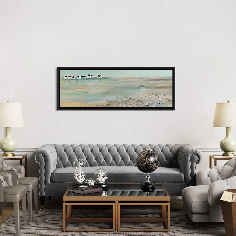 « front line i », impression sur toile, H 12 po x l 36 po x P 1,5 po, Toile avec cadre noir